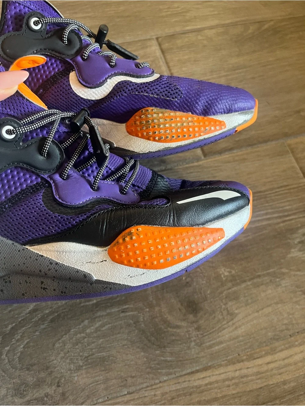 Puma RS-X Purple and Orange Men's Running Sneakers with Toggle Laces